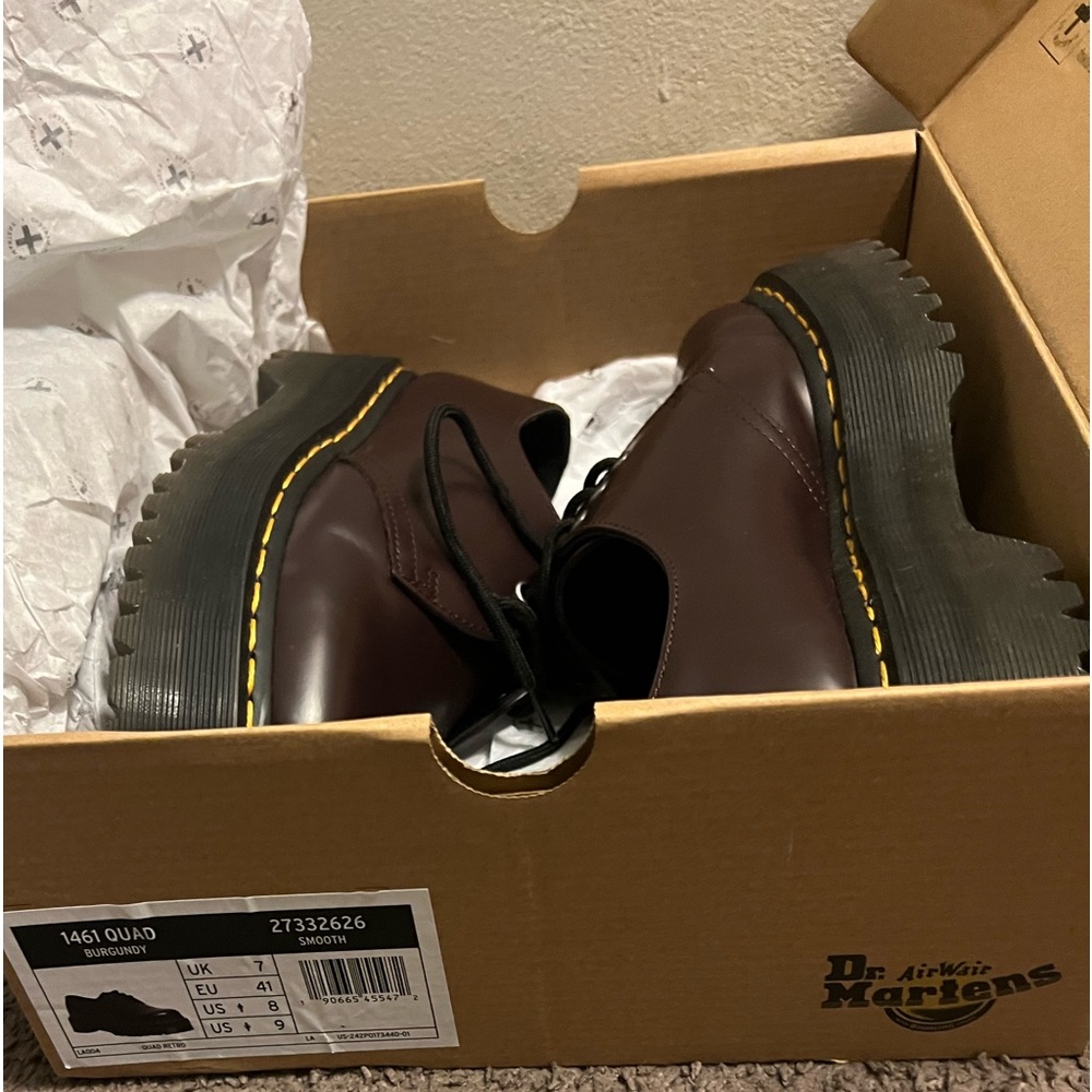 Beautiful Burgundy Dr Martens lightly worn once.
